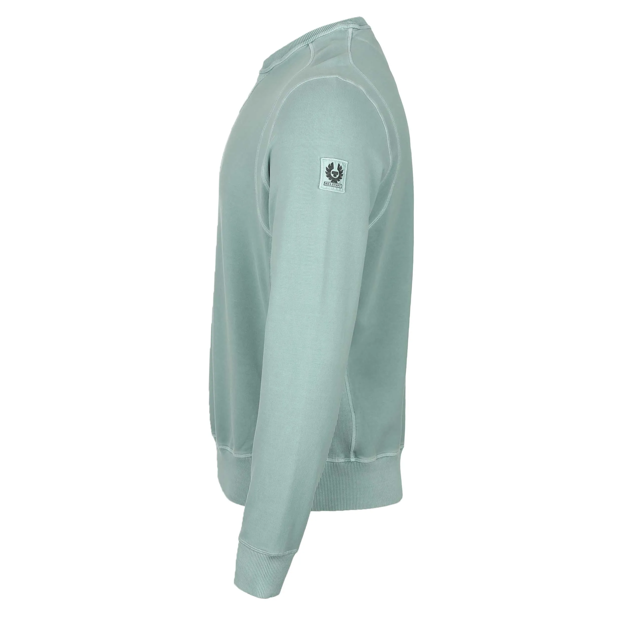 Belstaff Gibe Sweat Top in Steel Green