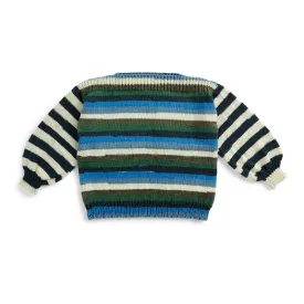 Caron Two Tone Striped Knit Pullover