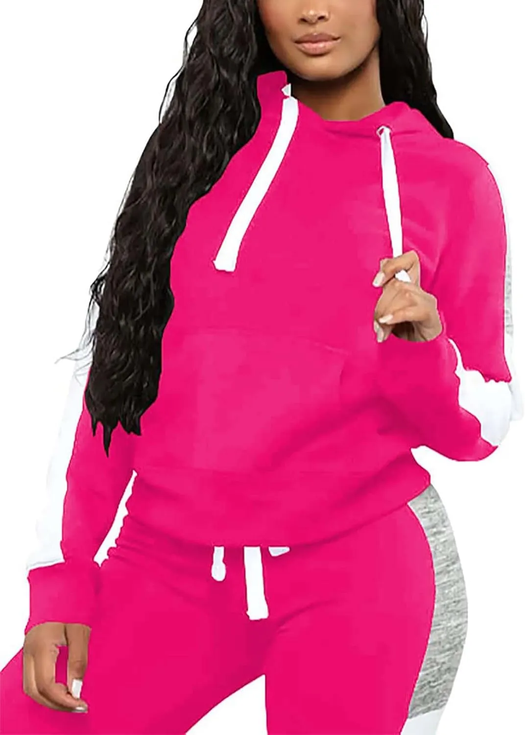 Fooullaide Sweatsuits for Women Set 2 Piece Outfit Long Sleeve Hoodies Jogging Suits Sweatpants Lounge Tracksuit with Pocket