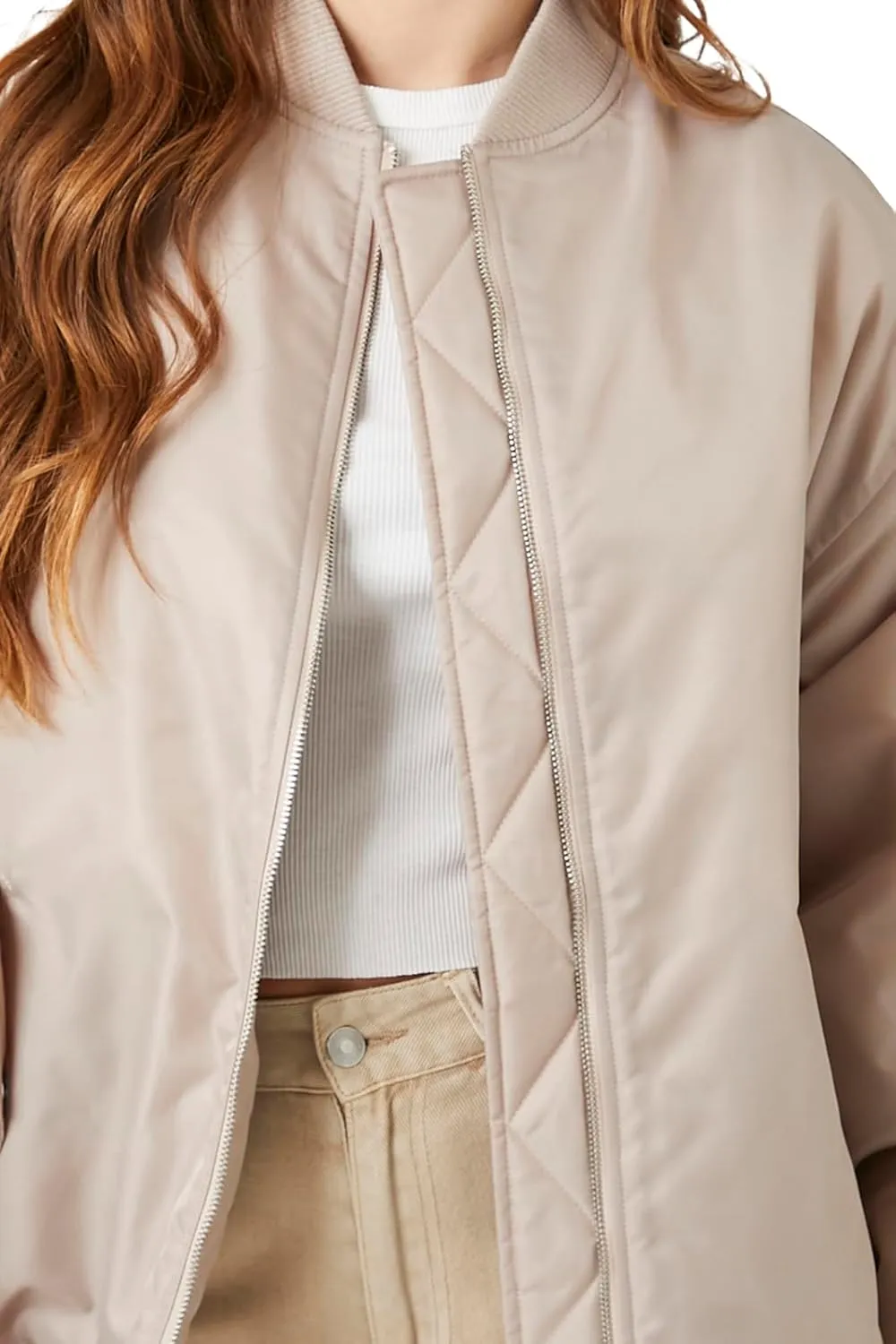 Forever 21 Women's Zip-up Bomber Jacket
