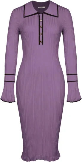 GRACE KARIN Women's 2024 Long Sleeve Sweater Dress Button Knit Slim Fit Casual V Neck Elegant Bodycon Midi Dresses