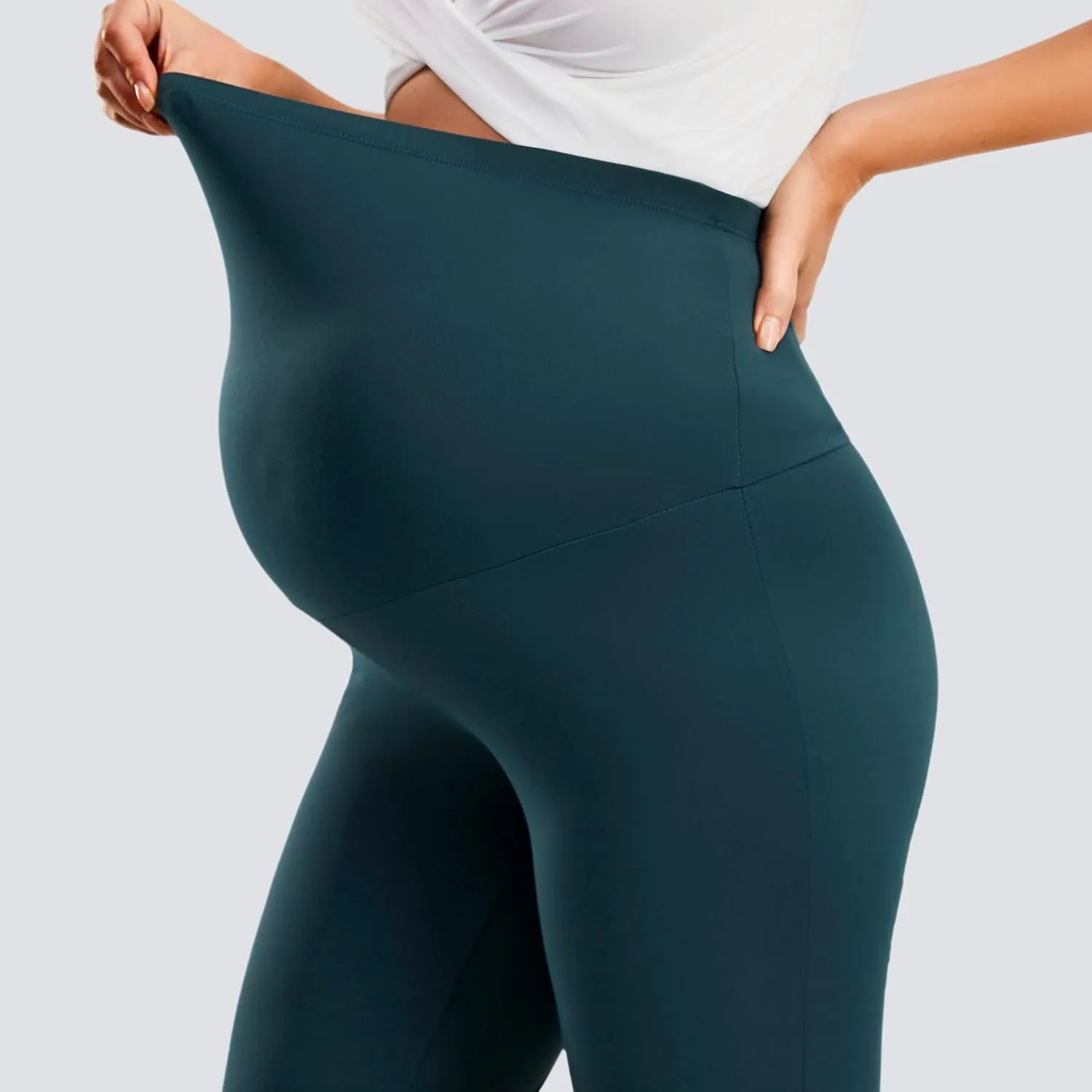 JOYSPELS Smooth Feeling Wide-Leg Maternity Leggings Over The Belly Soft Pregnancy Yoga Lounge Pants for Women