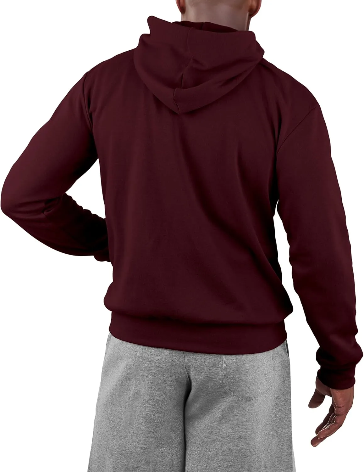 Ohoo Mens Slim Fit Basic Pullover Hoodies Sweatshirt Lightweight Long Sleeve with Kanga Pocket