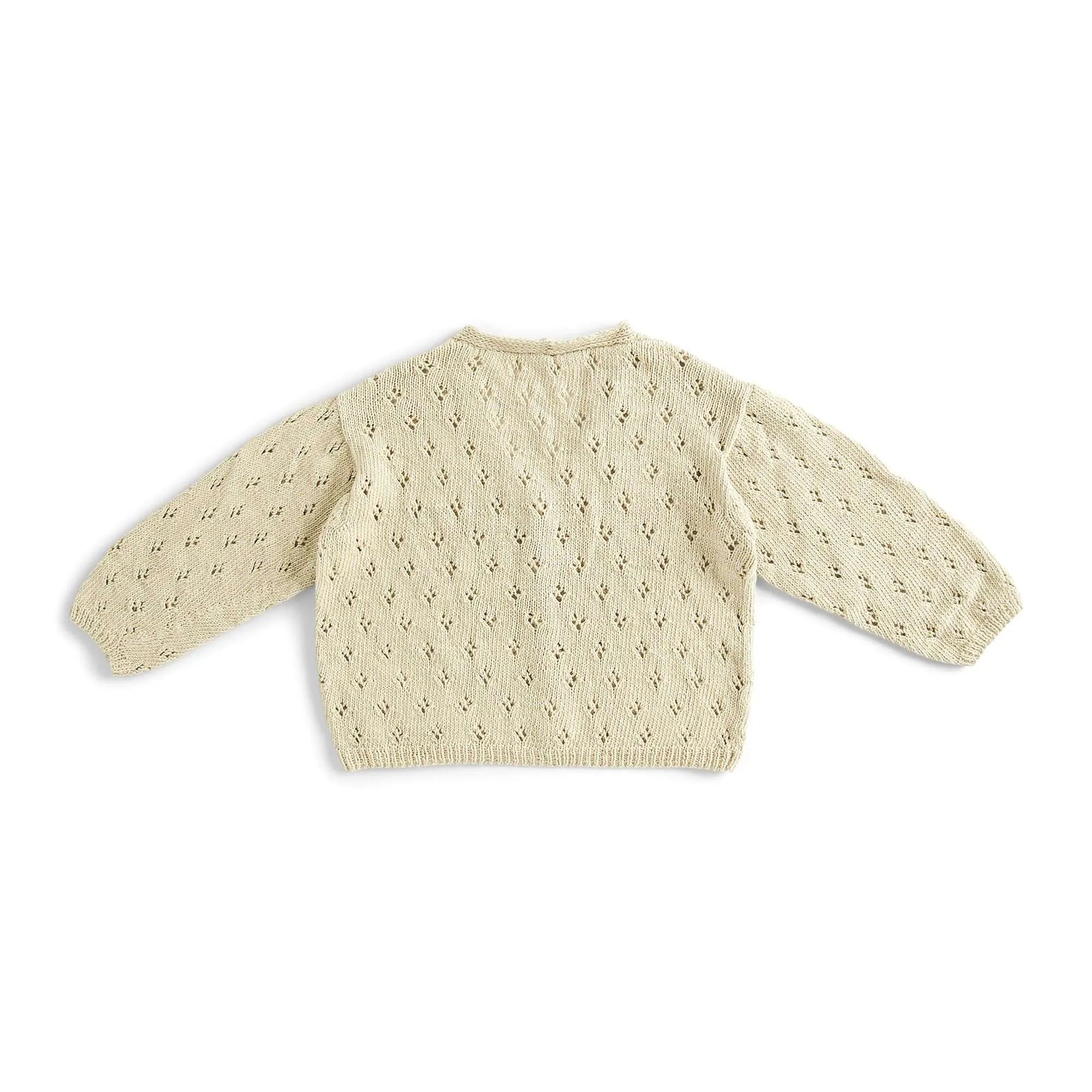 Patons Knit Vertical Lace Panels Cardigan