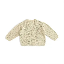 Patons Knit Vertical Lace Panels Cardigan