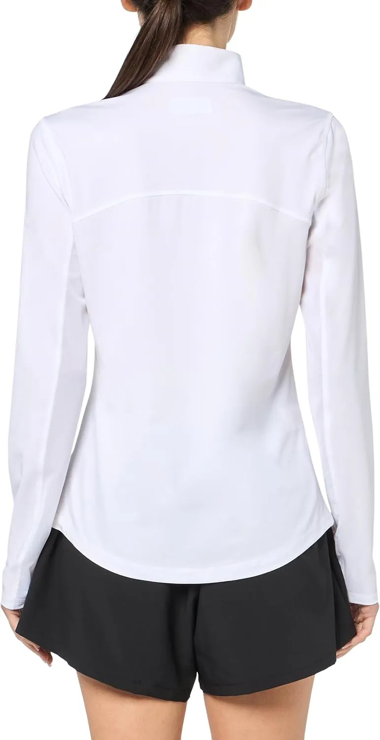 PGA TOUR Women's Sun Protection Long Sleeve Golf Shirt with Mesh Panels