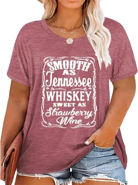 Plus Size Smooth As Tennessee T Shirt Women Country Music Graphic Tee Tops