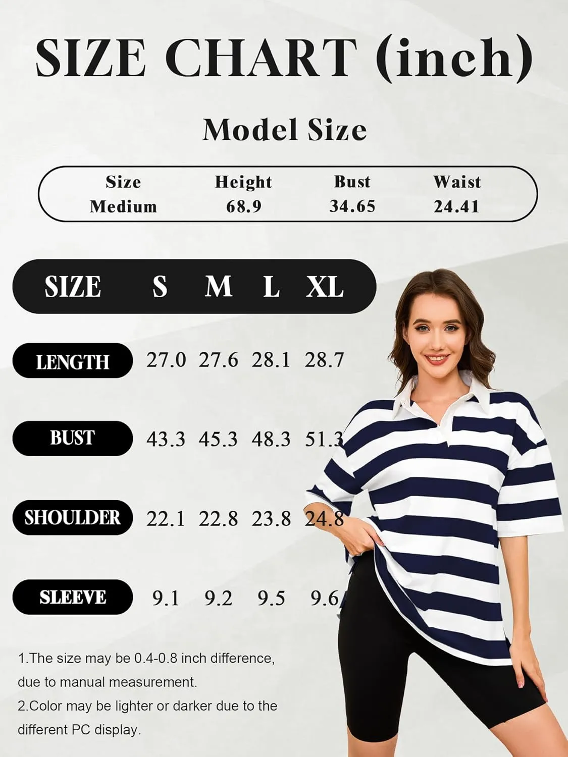 Womens Oversized Striped Polo Sweatshirt Color Block Short Sleeve Polo T-Shirts Fashion Streetwear Pullover Tops