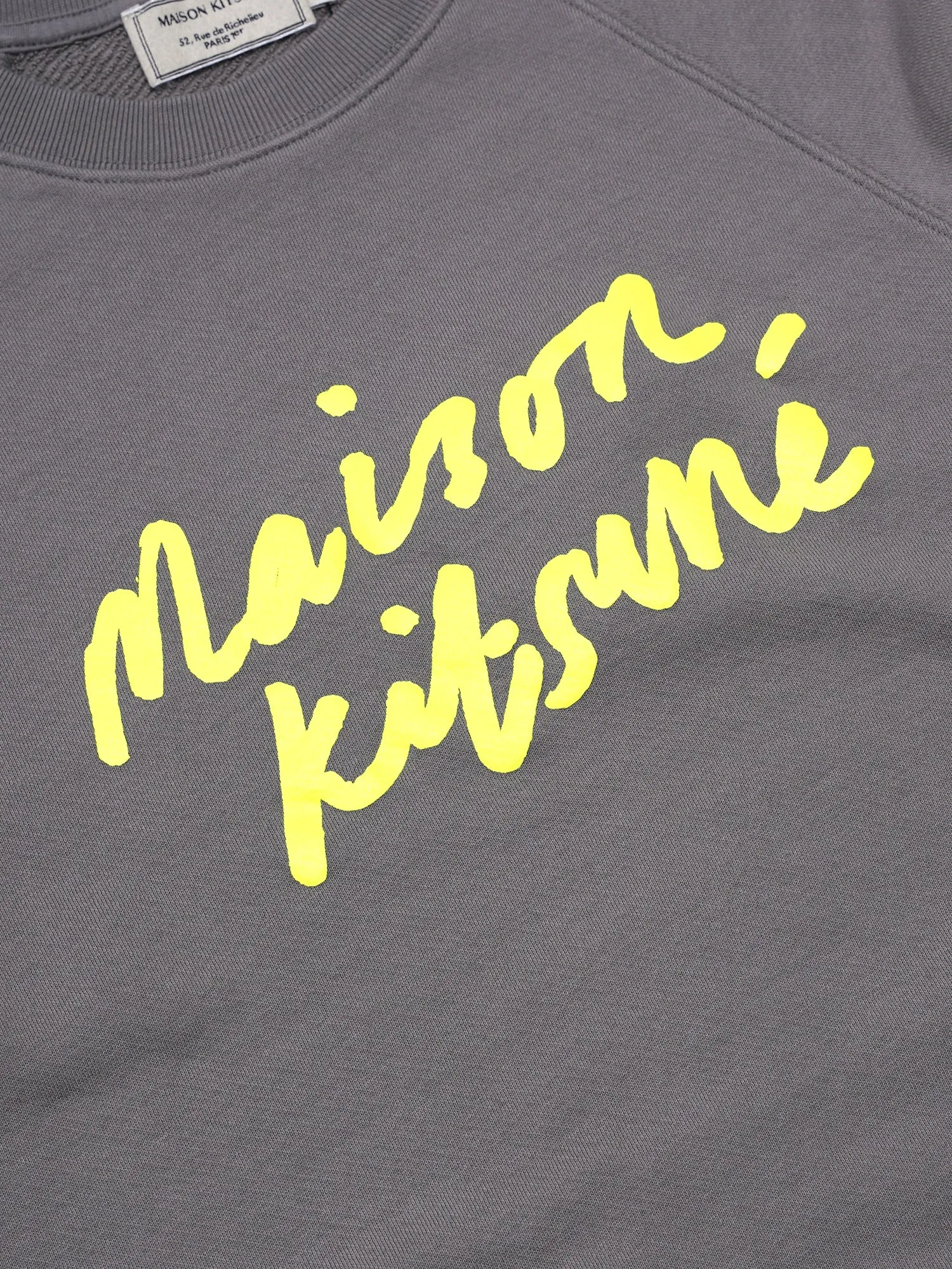 W_SWEATSHIRT HANDWRITING_DARK GREY